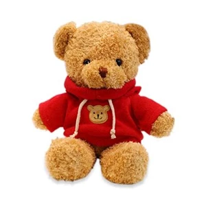 Teddy Bear Stuffed Animal Cute Red Hoodie Bear Plush Toys Gifts for Kids 11.8... - Picture 1 of 7