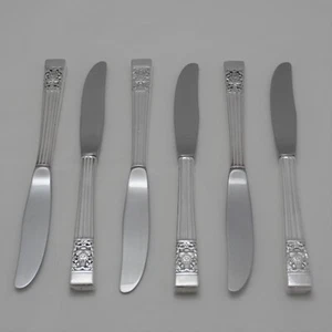 HAMPTON COURT Design Oneida Community Silver Service Cutlery Six Dessert Knives - Picture 1 of 2