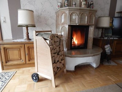 Kaminholzwagen in Eiche - Bild 1 von 4