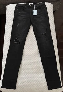FRAME L'Homme Distressed Skinny Jeans Pinnacle schwarz 31x33,5 LMHK278 USA Made - Bild 1 von 11