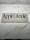 Two Vintage Apple Computer Mouse Pad Lot Garamond Type Logo Authentic 1980?s