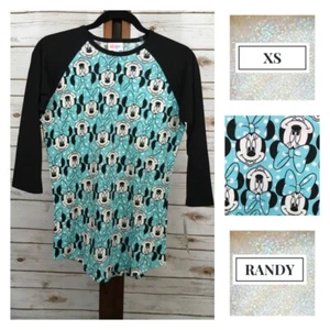 MINNIE MOUSE LuLaRoe Disney XS RANDY T, Disneyland World Baseball Style T-Shirt - Bild 1 von 2