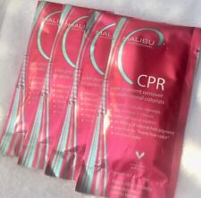 4 Malibu CPR Color and Stain Remover Correction Packets and 4 Processing Caps
