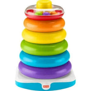 Fisher-Price Giant Rock-a-Stack Infant and Toddler Stacking Toy 14+ Inches Tall - Picture 1 of 3