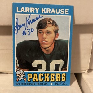 Larry Krause -St Norbert- Green Bay Packers Autographed Card