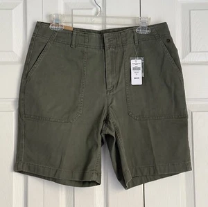 LL Bean Essential Utility Shorts Dusty Olive Favorite Fit Misses 10 NWT - Picture 1 of 3