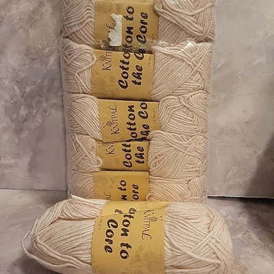 Cotton to The Core DK 手工针织钩针棉质婴儿粉色纱线  — 第 1/4 张图片