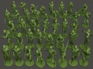 1/100 1/144 WW II American Brothers Company Combat Infantry Division Group 40pcs - Bild 1 von 3