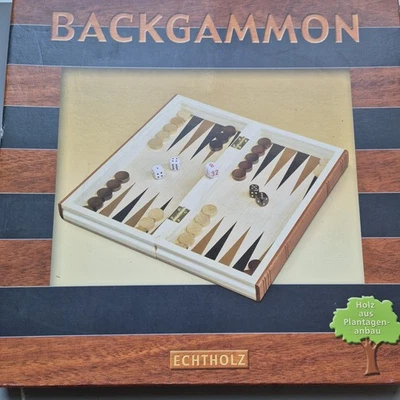 Brettspiel: Backgammon aus Echtholz von MIC - Gesellschaftsspiel 23149236 - Bild 1 von 3
