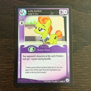 My Little Pony CCG Lady Justice Judge and Jury Card Alpha 63F Rare Earth Pony - Bild 1 von 2