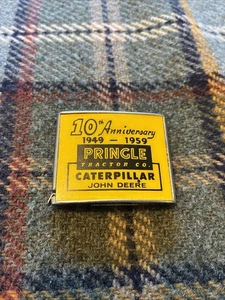 Vintage Barlow John Deere Pringle Tractor Co. Caterpillar Tape Measure From 1959 - Picture 1 of 19