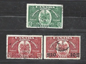 CANADA STAMP #E7-E9 SET OF 3 (USED) FROM 1938-39 - Foto 1 di 2