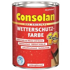 Consolan Wetterschutz-Farbe für Holz im Freien 2,5 L - Dunkelbraun (5083186)