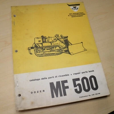 MF MASSEY FERGUSON 500 Crawler Tractor Parts Manual book catalog dozer list  - Image 1 of 4
