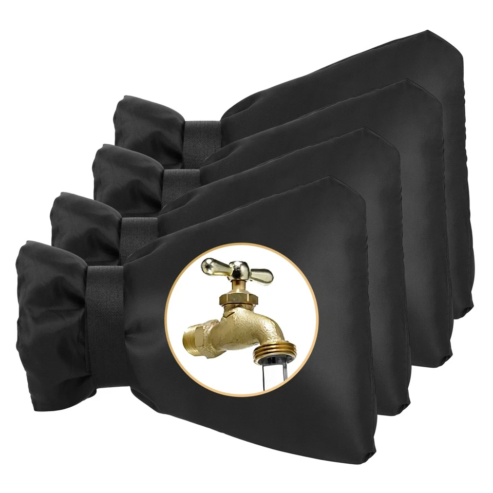Paquete de 4 fundas para grifos de exterior para protección contra congelación de invierno 7,5" de ancho x 9,5" de alto Foto 1 de 4
