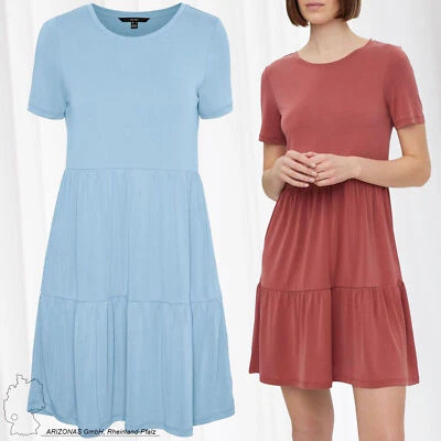 MODA VERO Abito Top Manica Corta Mini Tunica Tunica Corta Damen. - Immagine 1 di 2