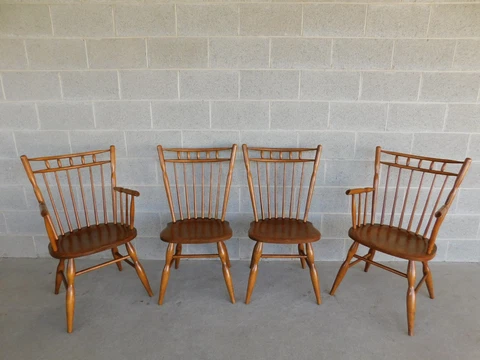 Conant Ball Bird Cage Style Windsor Chairs - Set of 4 Cover