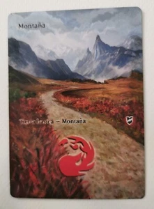 mtg magic the gathering alter, basic land, mountains, extended borders - Imagen 1 de 4