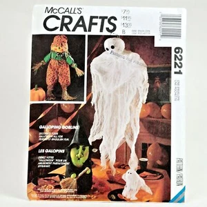 McCalls Crafts 6221 Halloween Witch Ghost Goblins Scarecrow Sewing Pattern Uncut - Picture 1 of 5