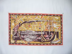Toile Imprimée LA CHASSE - H. REY - 200 EXEMPLAIRES - Braun & cie style Lurçat - Foto 1 di 6