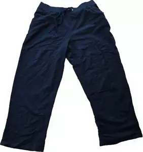 JMS Just My Size Black Terry Pant Size Plus 2X NEW Waist 38 to 44 Inseam 29 inch - Picture 1 of 3