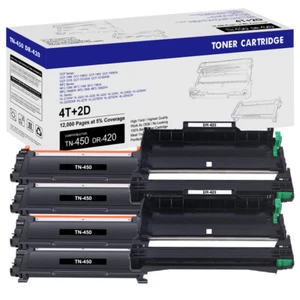 TN450 Toner and DR420 Drum Compatible With Brother HL-2270DW MFC-7360N lot - Picture 1 of 21