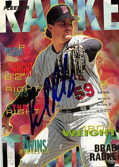 Brad Radke autographed baseball card (Minnesota Twins) 1995 Fleer #U-62 - Image 1 of 1