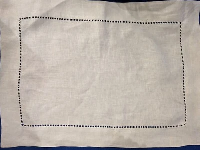 Juego de 8 manteles/servilletas de lino italiano de lujo Sferra verde pálido Foto 1 de 4