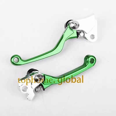 CNC Pivot Brake Clutch Levers For Kawasaki KX450F 2006-2012 11 10 09 08 07 Green - Imagem 1 de 4