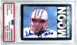 1985 Topps WARREN MOON Oilers Rookie Signed Autograph Card #251 PSA/DNA Slabbed - Picture 1 of 3