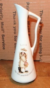 Jarrón jarra holly hobby vintage 1974 retro love is that little algo extra - Imagen 1 de 5