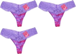 Candies L (7) Purple G String Bikini Lace Thong Lot of 3 Panties #16 - Picture 1 of 9