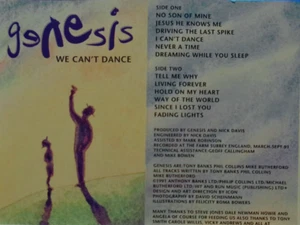 GENESIS--WE CAN'T DANCE, USED AUDIO CASSETTE W/ LYRICS, PASSED OUR PLAY TEST - Picture 1 of 3
