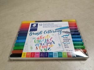 STAEDTLER Brush Letter Duo Double Ended Lettering Markers 12/Each