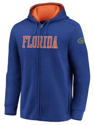 Chaqueta con Capucha Fanatics Para Hombre Florida Gators Equipo de Fútbol Bloque Cremallera Completa Grande L Foto 1 de 4
