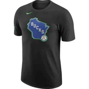 Camisa Nike Para Hombres M L XL Negra NBA Milwaukee Bucks City Ed Baloncesto FN1167-010 - Imagen 1 de 3