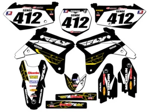 RMZ 450 2005-2006 13 FLY Black Senge kit de gráficos compatible con Suzuki - Imagen 1 de 10