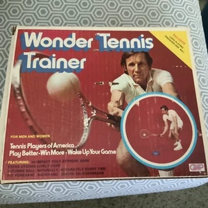 VTG Wonder Tennis Trainer Long Playing Pressureless Ball Used in Box Rare Piece - Picture 1 of 7