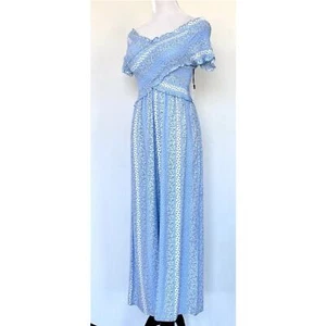 Mono Sweet Japna Surplice Calado Pierna Ancha Talla Pequeña Azul Blanco Nuevo con Etiquetas - Imagen 1 de 7