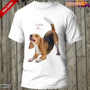 Beagle Lover T-Shirt Perfect for Dog Moms and Dads with Cute Puppy Pet Design - Picture 1 of 13