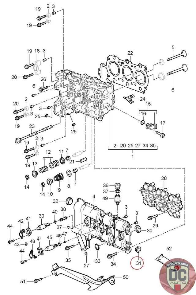 1997-2008 Porsche Boxster Cayman 911 Head Plug 99610421554 Foto 1 de 1
