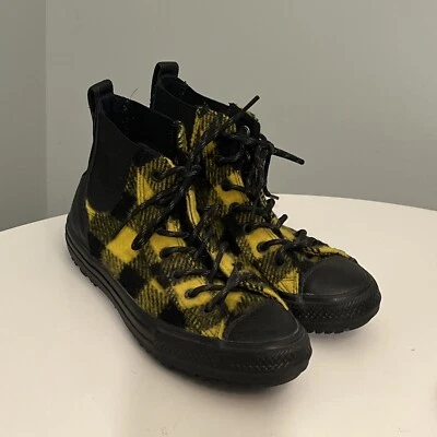 Zapatilla deportiva Converse Chuck Taylor Woolrich para mujer 8 Chelsea Boot amarilla negra a cuadros Foto 1 de 4