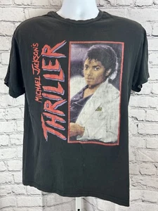 Michael Jackson Thriller T-Shirt Men Black 100% Cotton Short Sleeves Crew Neck - Picture 1 of 7