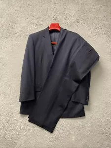 41 R Brooks Brothers Stripped Navy Blue Wool Suit / 122-18 - Picture 1 of 22