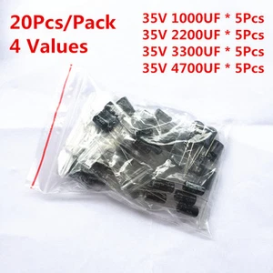 20Pcs 35V 1000UF 2200UF 3300UF 4700UF Electrolytic Capacitor Assorted Kit - Picture 1 of 3