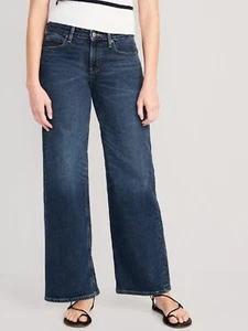 New Mid-Rise Wide-Leg Jeans for Women Size 8 Petite - Picture 1 of 3