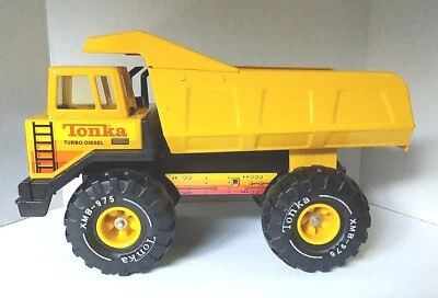 Vintage Tonka XMB-975 Metal Dump Truck Yellow Turbo Diesel   16 1/2” Long VGUC - Image 1 of 4