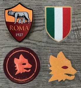 AS ROMA TEAM LOGO& SCUDETTO Iron On patch logo club Jersey badge - Picture 1 of 5