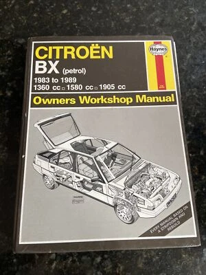 Haynes Manual No. 908. Citroen BX. Petrol. 1983-1989.  Hardback - Image 1 of 4