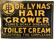 Store Advertising Sign Dr Lynas Hair Grower & Toilet Cream Cardboard  Damaged